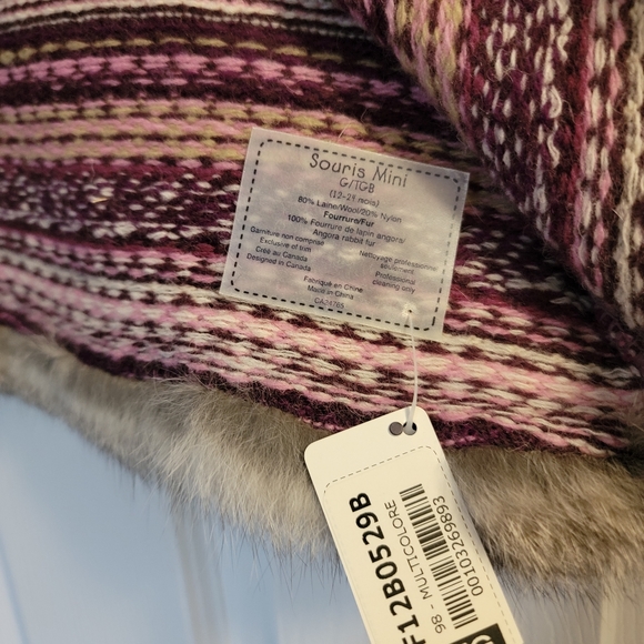 Souris Mini winter cape for toddler with angora rabbit fur trim - Picture 2 of 2